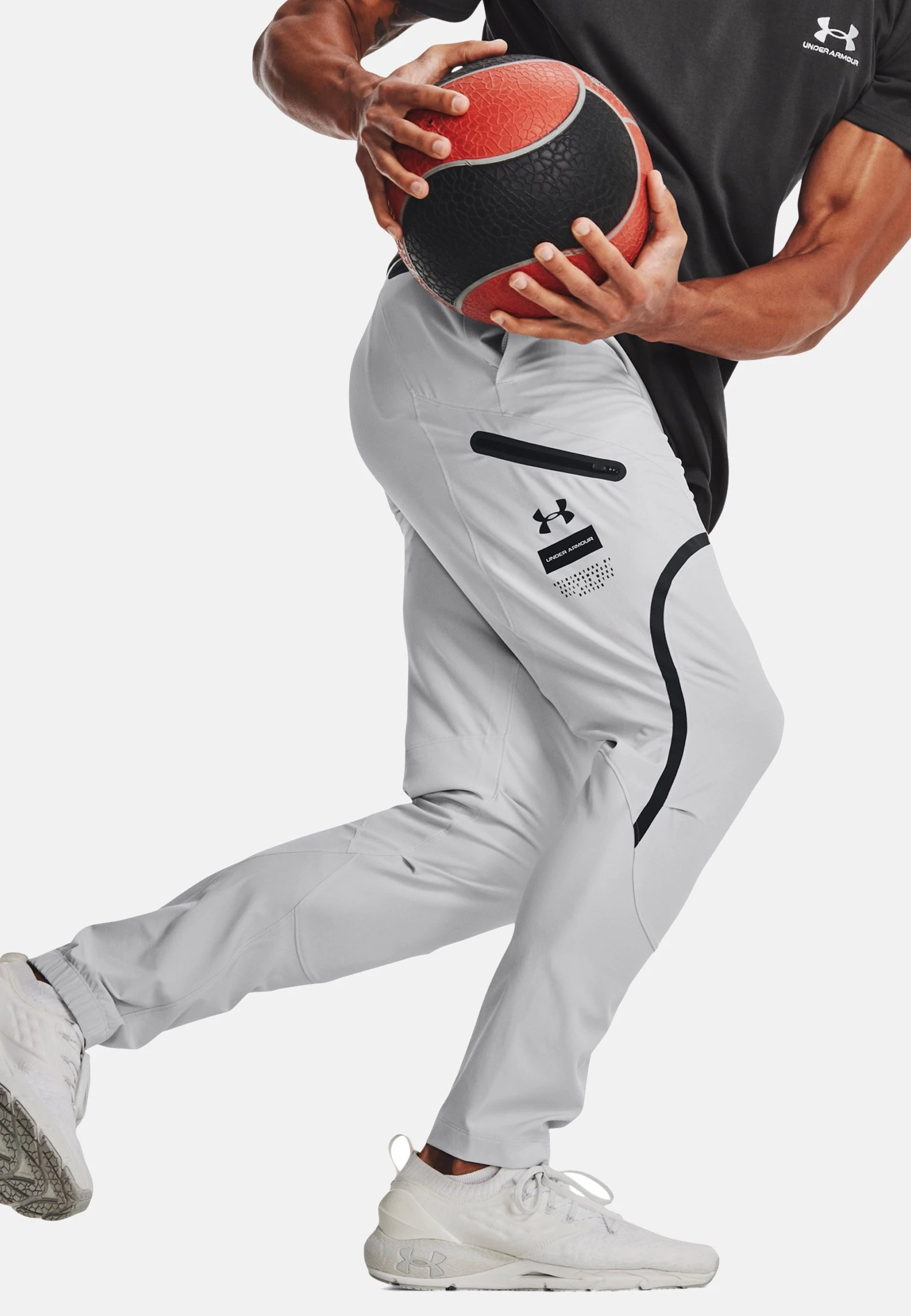 Under Armour UNSTOPPABLE PANTS - Spodnie Treningowe - Halo Gray / / Black 5 Under Armour UNSTOPPABLE PANTS - Spodnie Treningowe - Halo Gray / / Black - obrazek 5