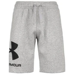 Under Armour RIVAL BIG LOGO - Krótkie Spodenki Sportowe - Mod Gray Light Heather Black -Under Armour shop c88c3d5c5018496885721074eb0c826b scaled