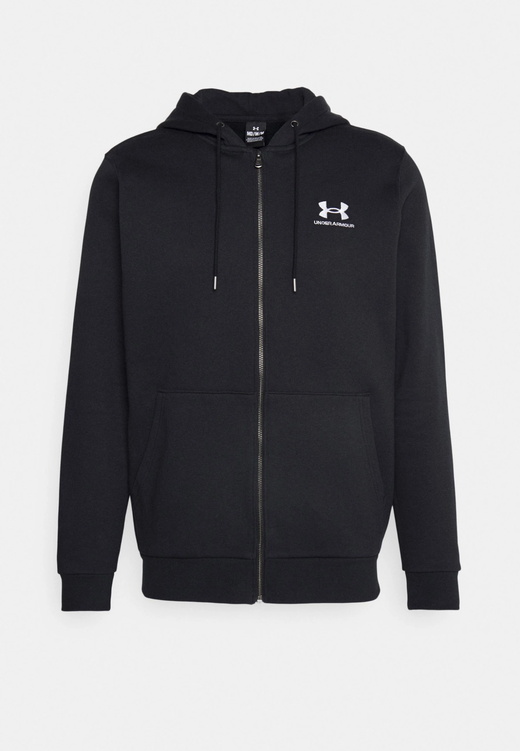 Under Armour ESSENTIAL - Bluza Rozpinana - Black/white 4 Under Armour ESSENTIAL - Bluza Rozpinana - Black/white - obrazek 4