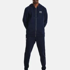 Under Armour ESSENTIAL - Bluza Rozpinana - Midnight Navy