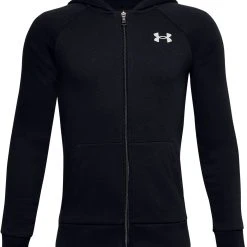 Under Armour RIVAL COTTON FULL ZIP - Bluza Rozpinana - Black