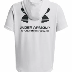 Under Armour UA RIVAL TERRY NOV SS - T-shirt Z Nadrukiem - White -Under Armour shop cefb68ec53cb41d3bc1eb57191cfdde2