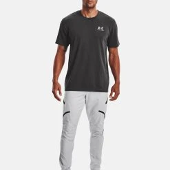 Under Armour UNSTOPPABLE PANTS - Spodnie Treningowe - Halo Gray / / Black