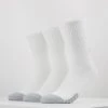 Under Armour HEATGEAR CREW 3 PACK - Skarpety Sportowe - White / Steel