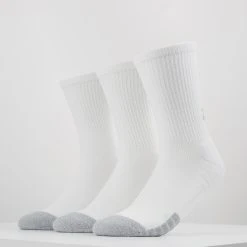 Under Armour HEATGEAR CREW 3 PACK - Skarpety Sportowe - White / Steel