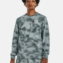 Under Armour UA RIVAL TERRY NOV CREW - Bluza - Harbor Blue