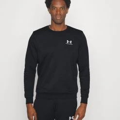 Under Armour ESSENTIAL CREW - Bluza - Black/white