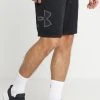 Under Armour TECH GRAPHIC - Krótkie Spodenki Sportowe - Black/graphite