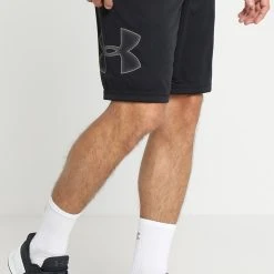 Under Armour TECH GRAPHIC - Krótkie Spodenki Sportowe - Black/graphite