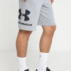 Under Armour Krótkie Spodenki Sportowe - Steel Light Heather/black