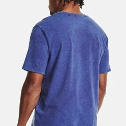 Under Armour SHORT SLEEVE GRAPH UA WASH TONAL SPORTSTYLE SS - T-shirt Z Nadrukiem - Sonar Blue Medium Heather 2 Under Armour SHORT SLEEVE GRAPH UA WASH TONAL SPORTSTYLE SS - T-shirt Z Nadrukiem - Sonar Blue Medium Heather -Under Armour shop d87bf93ef5394b2e84a6ee62185a8acb