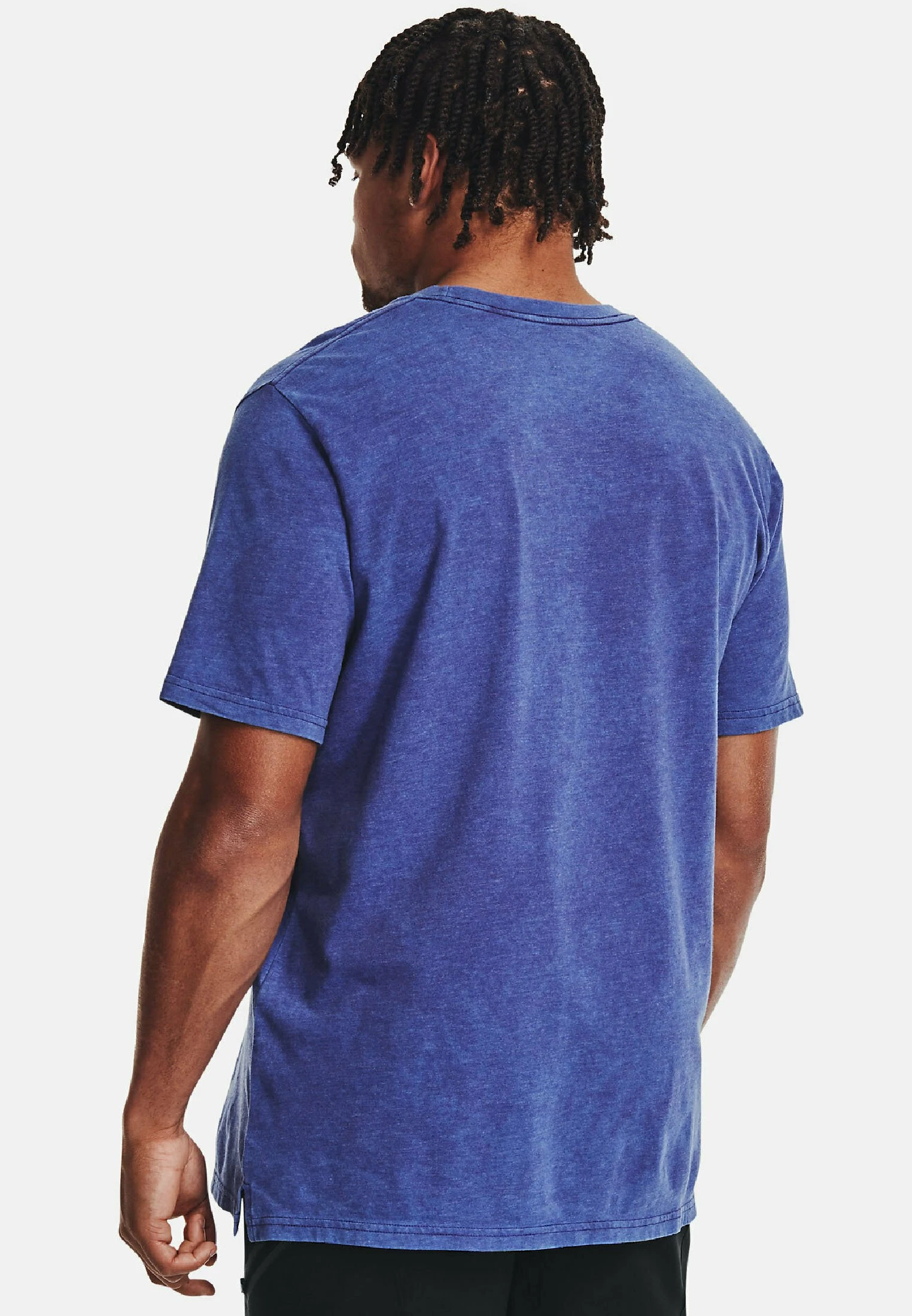 SHORT SLEEVE GRAPH UA WASH TONAL SPORTSTYLE SS - T-shirt z nadrukiem - sonar blue medium heather Under Armour SHORT SLEEVE GRAPH UA WASH TONAL SPORTSTYLE SS - T-shirt Z Nadrukiem - Sonar Blue Medium Heather -Under Armour shop d87bf93ef5394b2e84a6ee62185a8acb