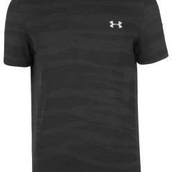 Under Armour SEAMLESS NOVELTY HERREN - T-shirt Z Nadrukiem - Black