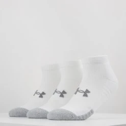 Under Armour HEATGEAR LOCUT 3 PACK - Skarpety Sportowe - White/steel