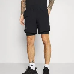 Under Armour LAUNCH - Krótkie Spodenki Sportowe - Black