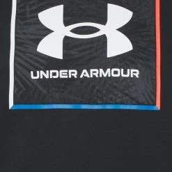 Under Armour RIVAL GRAPHIC HOODIE - Bluza - Black/white -Under Armour shop dbde126a5d474ec685bda4820993a152 scaled