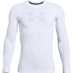 Under Armour HEATGEAR LONG SLEEVE - Koszulka Sportowa - White