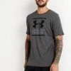 Under Armour GL FOUNDATION SS - Koszulka Sportowa - Charcoal Medium Heather/graphite/black