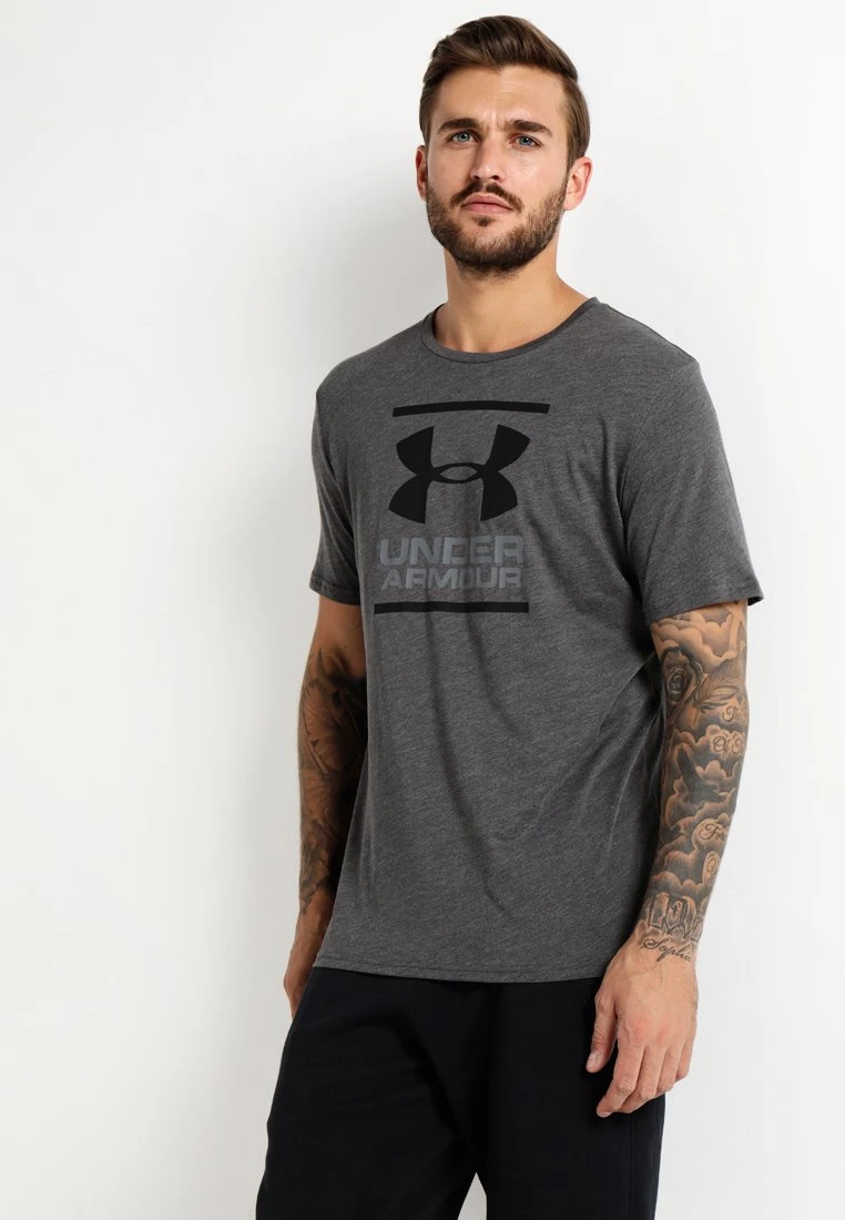 GL FOUNDATION SS - Koszulka sportowa - charcoal medium heather/graphite/black Under Armour GL FOUNDATION SS - Koszulka Sportowa - Charcoal Medium Heather/graphite/black -Under Armour shop dd0c3d2465084be784571b239101b474