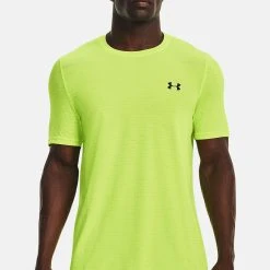 Under Armour SHORT SLEEVES UA SEAMLESS GRID SS - Koszulka Sportowa - Lime Surge