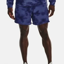 Under Armour UA RIVAL TERRY 6IN - Krótkie Spodenki Sportowe - Sonar Blue