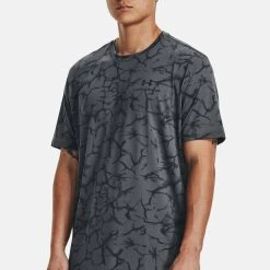 Under Armour Short Sleeves UA Rush Energy Print SS - Koszulka Sportowa - Pitch Gray