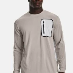 Under Armour JOURNEY - Bluzka Z Długim Rękawem - Ghost Gray