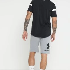 Under Armour Krótkie Spodenki Sportowe - Steel Light Heather/black -Under Armour shop e58e9e45e2ea4ab2baf4dd6a68c31e20