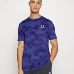 Under Armour RUSH ENERGY PRINT - Koszulka Sportowa - Sonar Blue