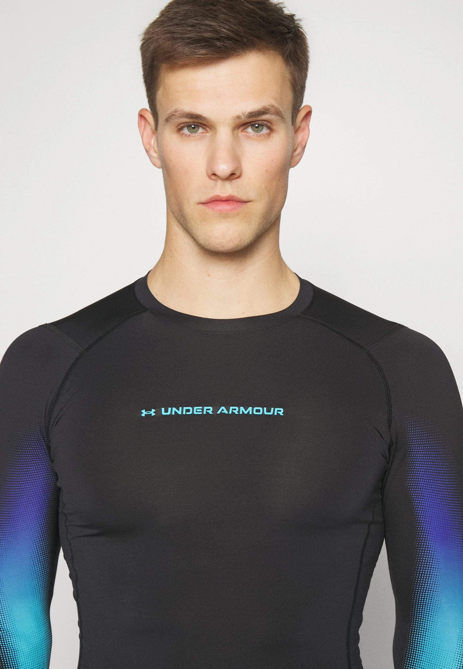 Under Armour NOVELTY LS - Bluzka Z Długim Rękawem - Black/blue Surf 5 Under Armour NOVELTY LS - Bluzka Z Długim Rękawem - Black/blue Surf - obrazek 5