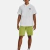 Under Armour UA RIVAL TERRY NOV SS - T-shirt Z Nadrukiem - White
