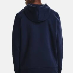 Under Armour ESSENTIAL - Bluza Rozpinana - Midnight Navy -Under Armour shop ee6fc53824804cdb939a202e53318e8d
