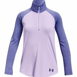 Under Armour UA TECH GRAPHIC 1/2 ZIP - Bluzka Z Długim Rękawem - Purple