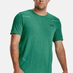 Under Armour SHORT SLEEVES UA SEAMLESS GRID SS - Koszulka Sportowa - Birdie Green