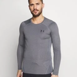Under Armour HEATGEAR ARMOUR - Bluzka Z Długim Rękawem - Carbon Heather