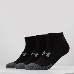 Under Armour HEATGEAR LOCUT 3 PACK - Skarpety Sportowe - Black/steel