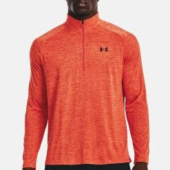Under Armour TECH ZIP - Bluzka Z Długim Rękawem - After Burn