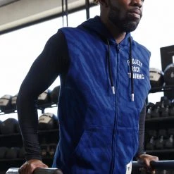 Under Armour RIVAL - Bluza Z Kapturem - Blue Mirage