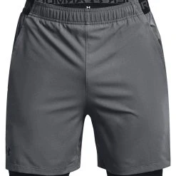Under Armour VANISH - Krótkie Spodenki Sportowe - Pitch Gray / Black / Black -Under Armour shop feb4afae016f480bacc6054435563639 scaled