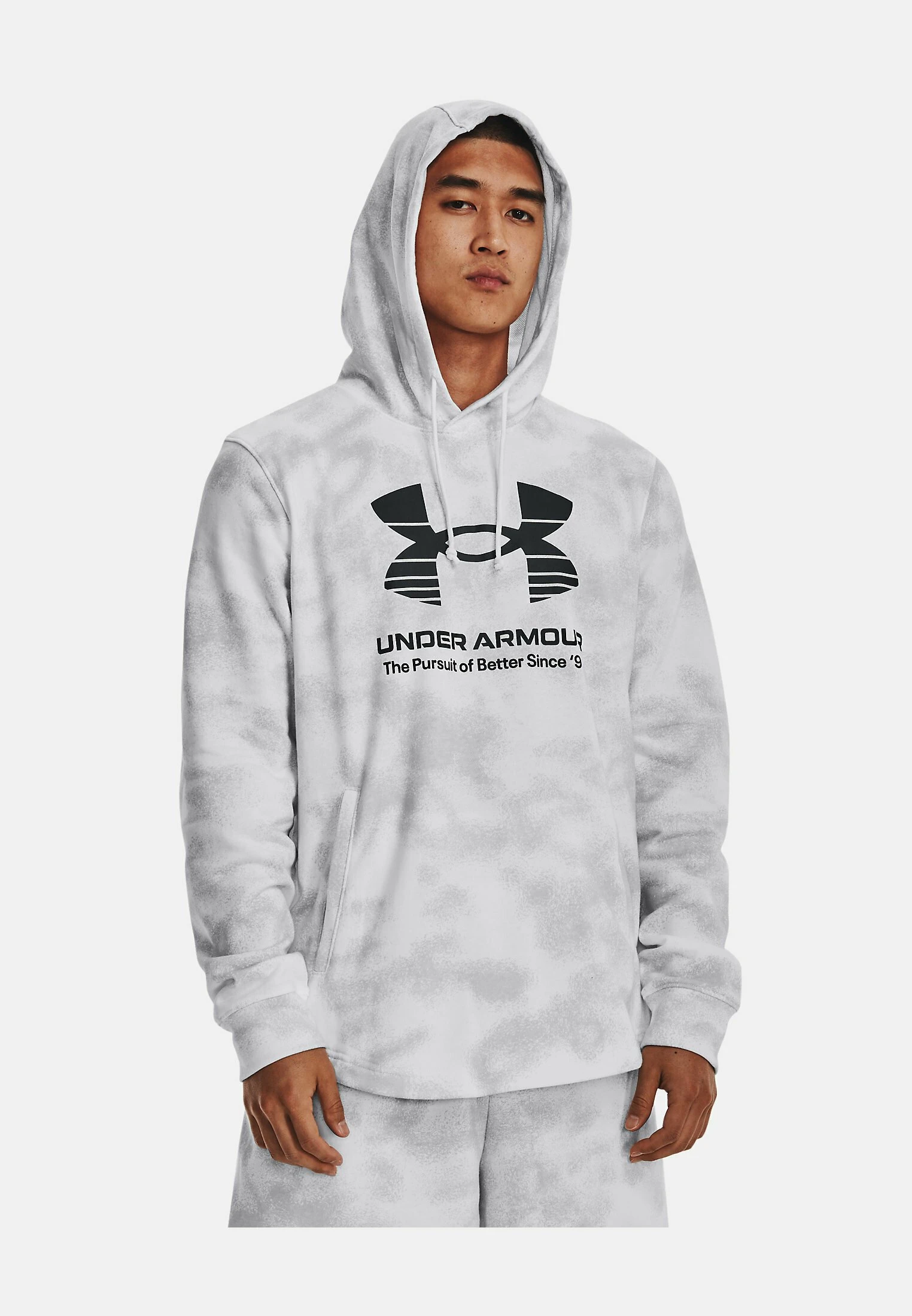 UA RIVAL TERRY NOVELTY HD - Bluza z kapturem - white Under Armour UA RIVAL TERRY NOVELTY HD - Bluza Z Kapturem - White -Under Armour shop feb7e9098db34386b419bd446b094683