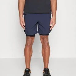 Under Armour LAUNCH - Krótkie Spodenki Sportowe - Downpour Gray / Black / Reflective